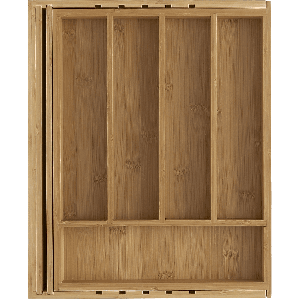 Expandable Bamboo Flatware Tray