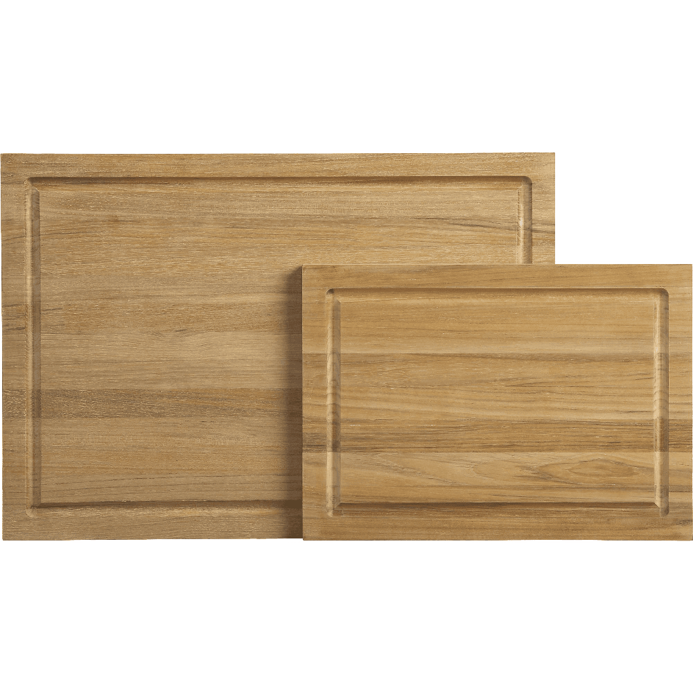 FSC Teak Rectangular Cutting Boards with Well