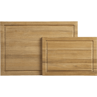 FSC Teak Rectangular Cutting Boards with Well